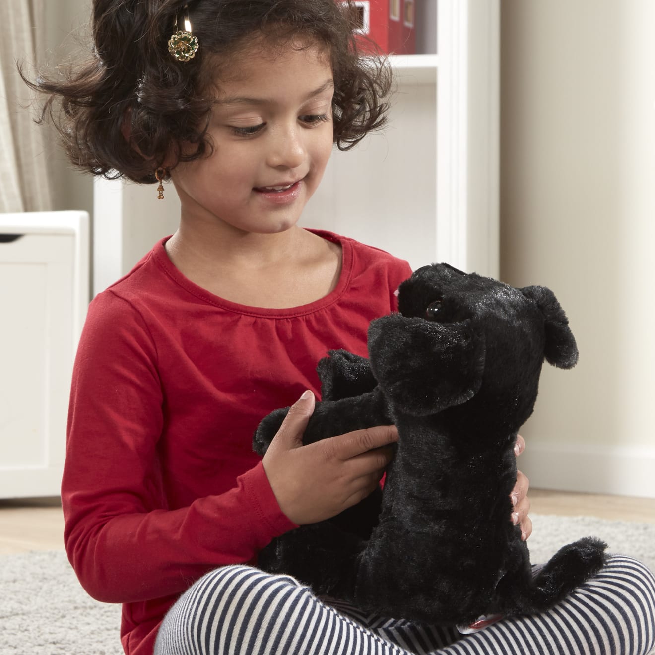 Melissa & Doug Benson Black Lab Puppy Dog Stuffed Animal - Image 6