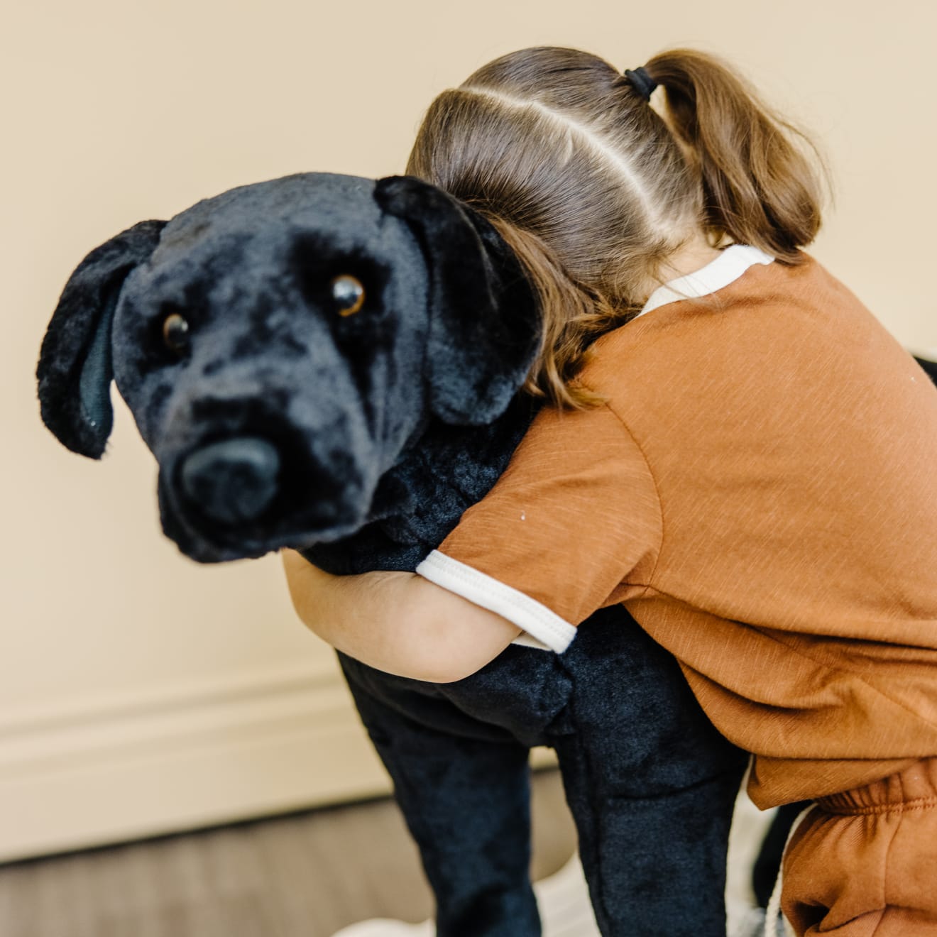 Melissa & Doug Black Lab Giant Stuffed Animal - Image 4