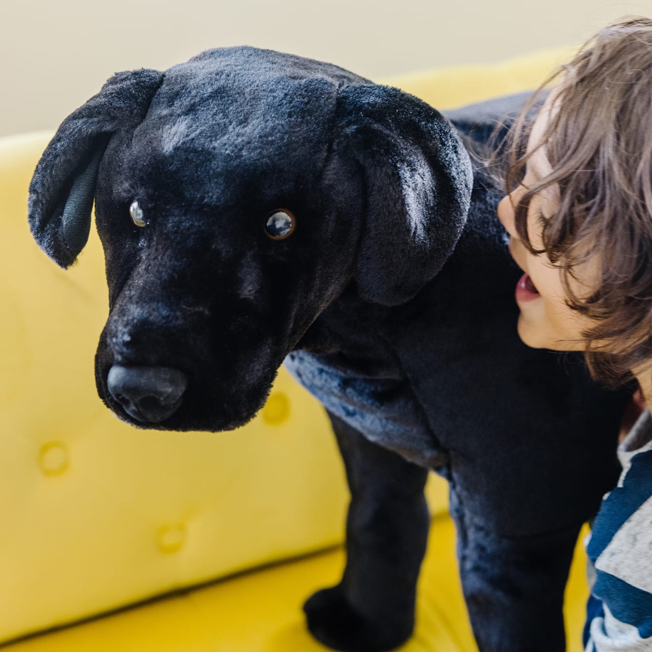 Melissa & Doug Black Lab Giant Stuffed Animal - Image 2