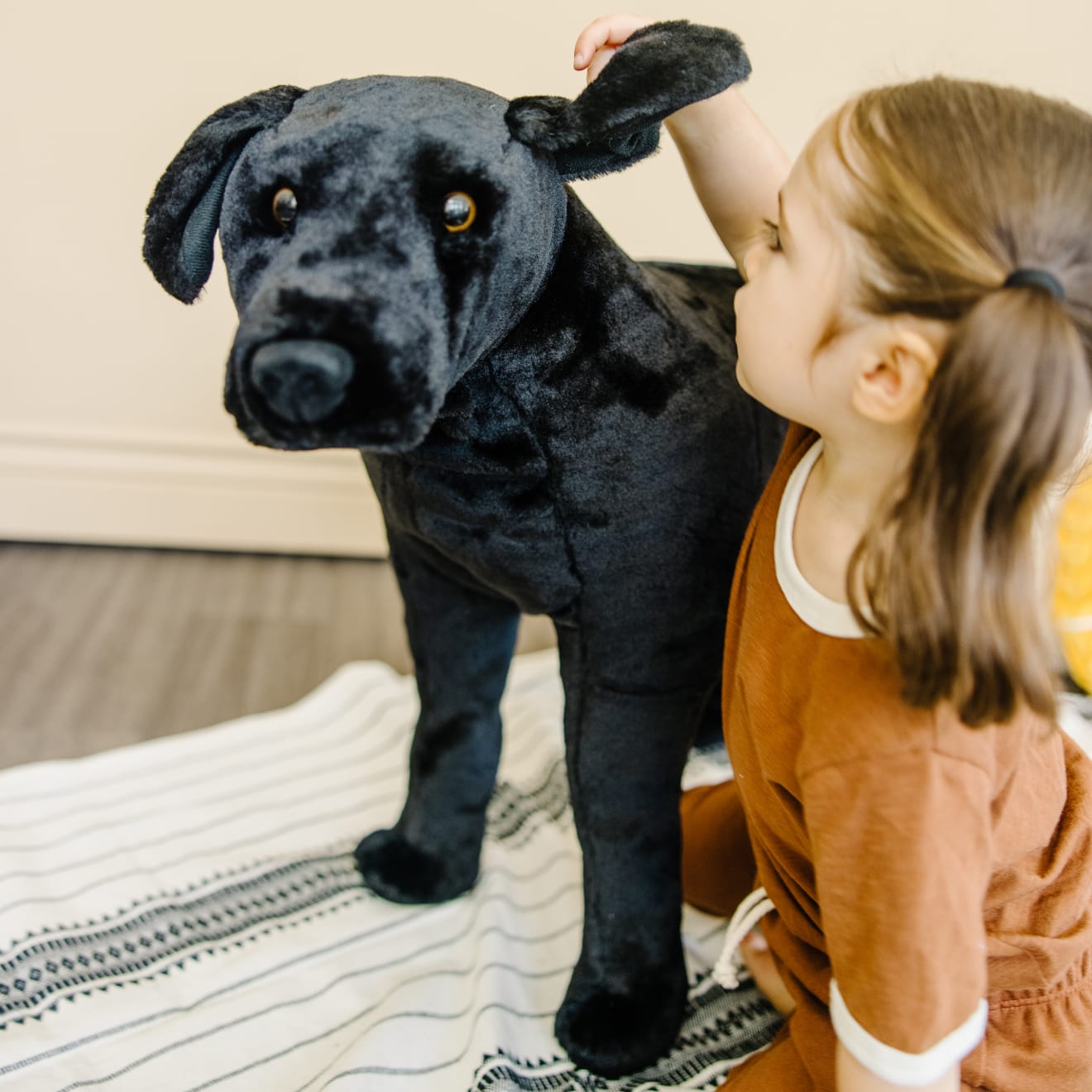 Melissa & Doug Black Lab Giant Stuffed Animal - Image 7