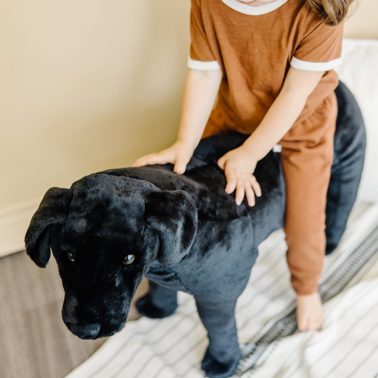 Melissa & Doug Black Lab Giant Stuffed Animal - Image 6