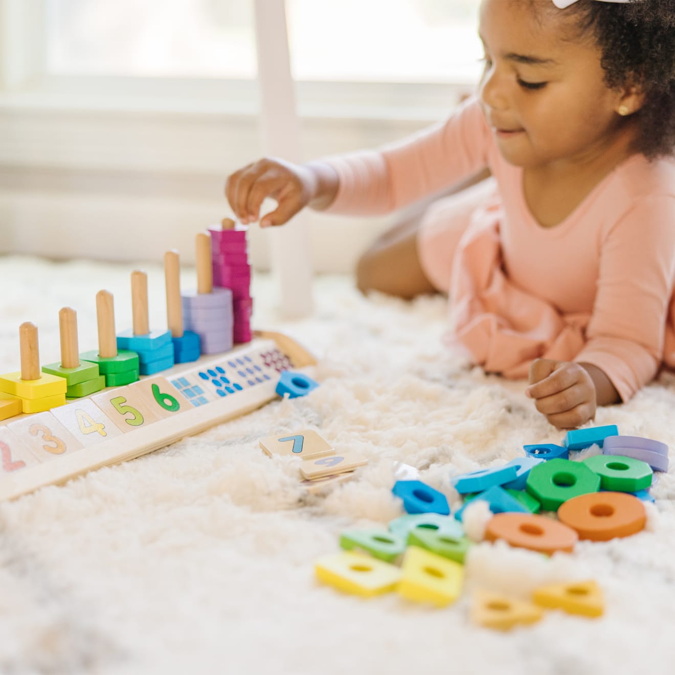 Melissa & Doug Counting Shape Stacker - Image 2