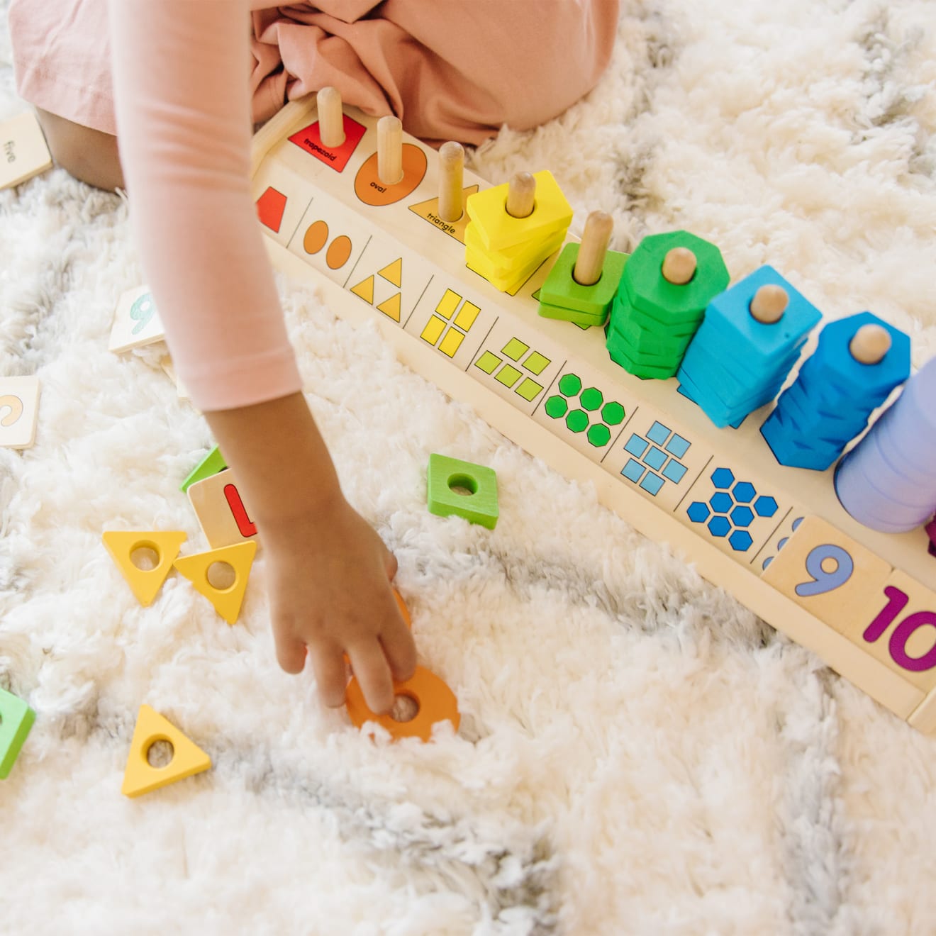 Melissa & Doug Counting Shape Stacker - Image 5