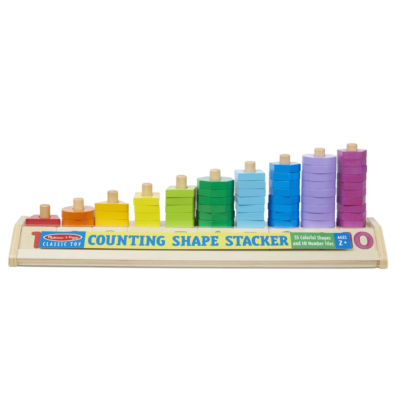 Melissa & Doug Counting Shape Stacker - Image 3