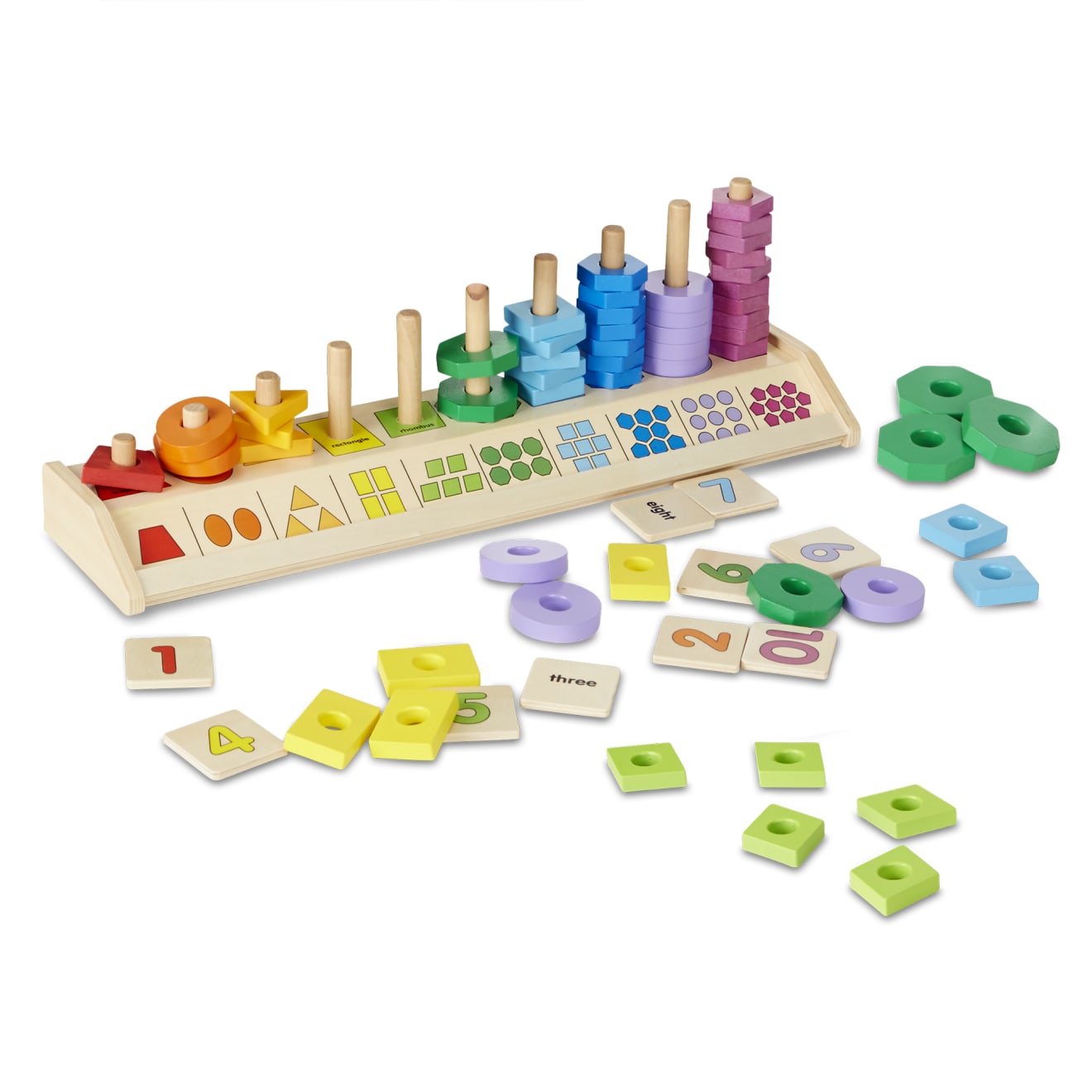 Melissa & Doug Counting Shape Stacker - Image 9