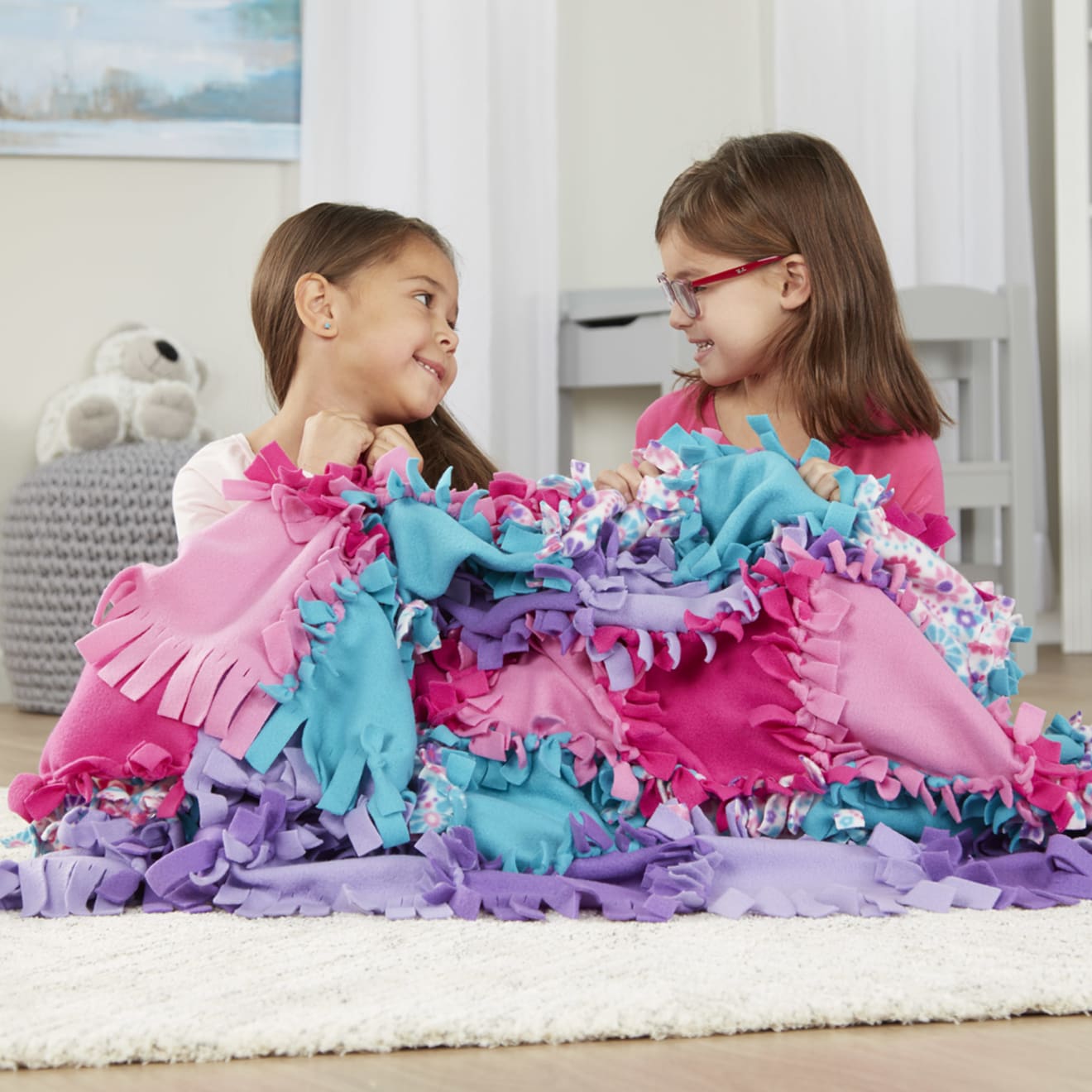 Melissa & Doug Created by Me! Flower Fleece Quilt - Image 7