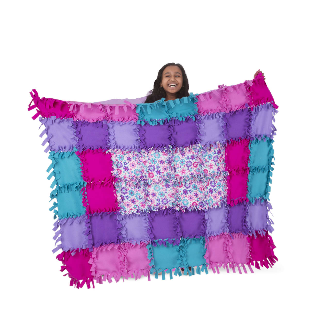 Melissa & Doug Created by Me! Flower Fleece Quilt - Image 4