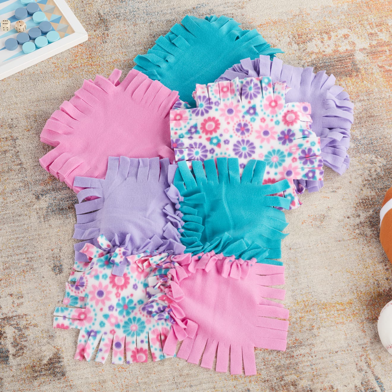 Melissa & Doug Created by Me! Flower Fleece Quilt - Image 5