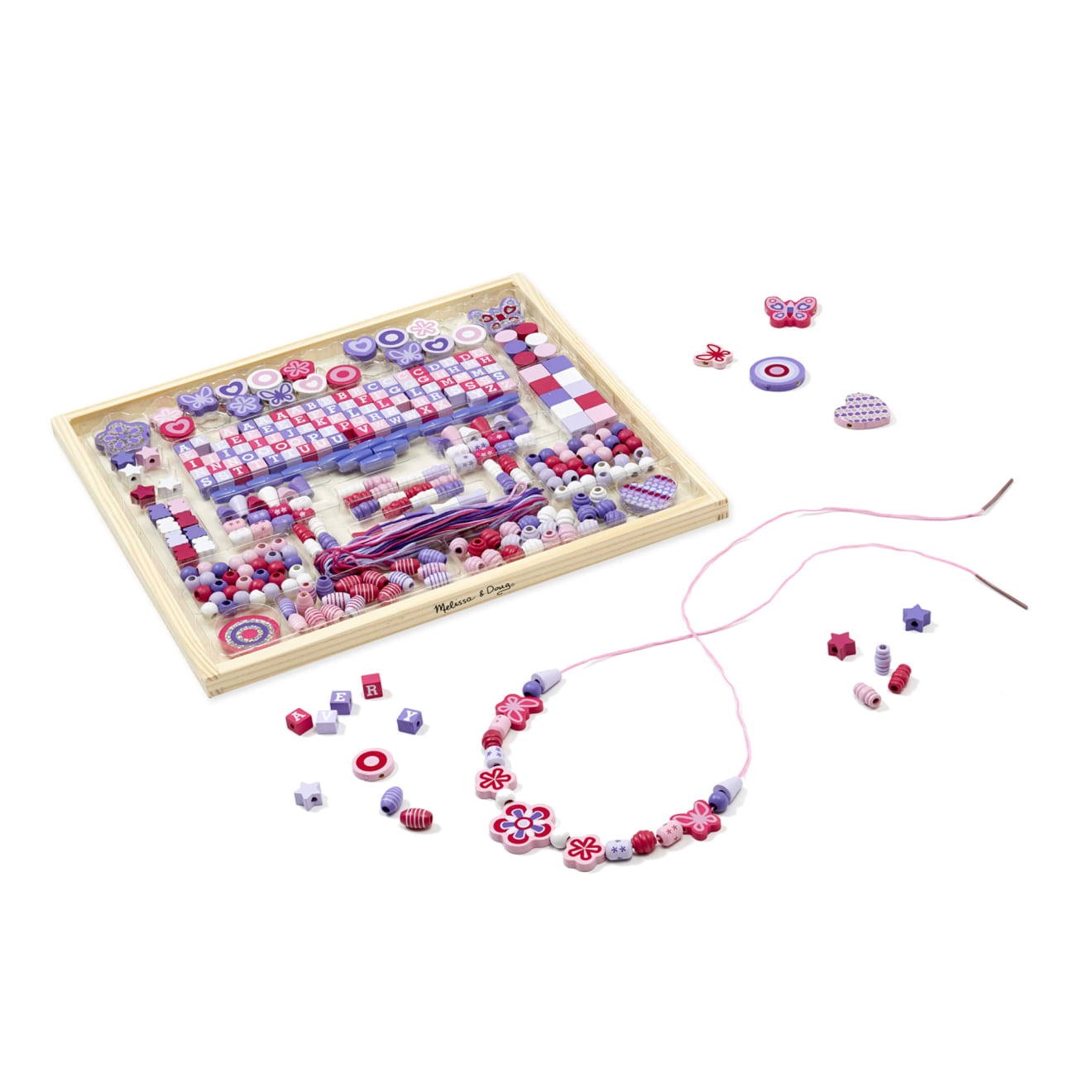 Melissa & Doug Created by Me! Sparkle & Shimmer Beads Wooden Bead Kit - Image 4