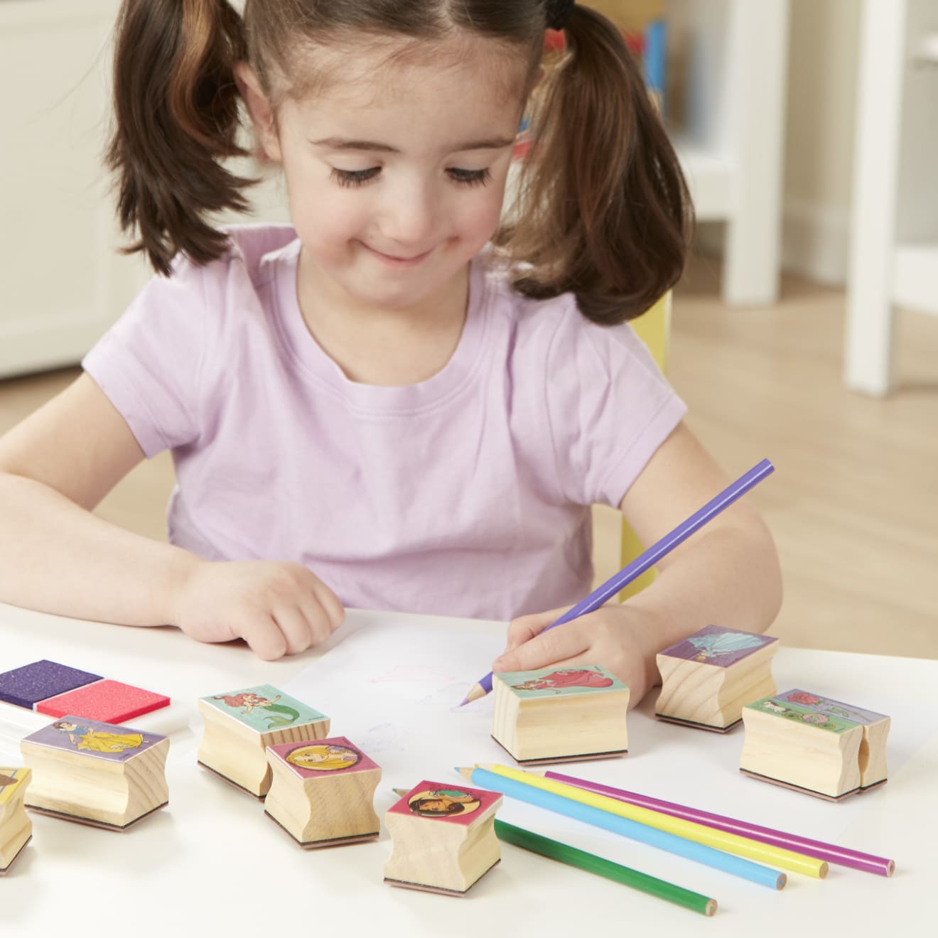 Melissa & Doug Disney Princess Wooden Stamp Set - Image 5