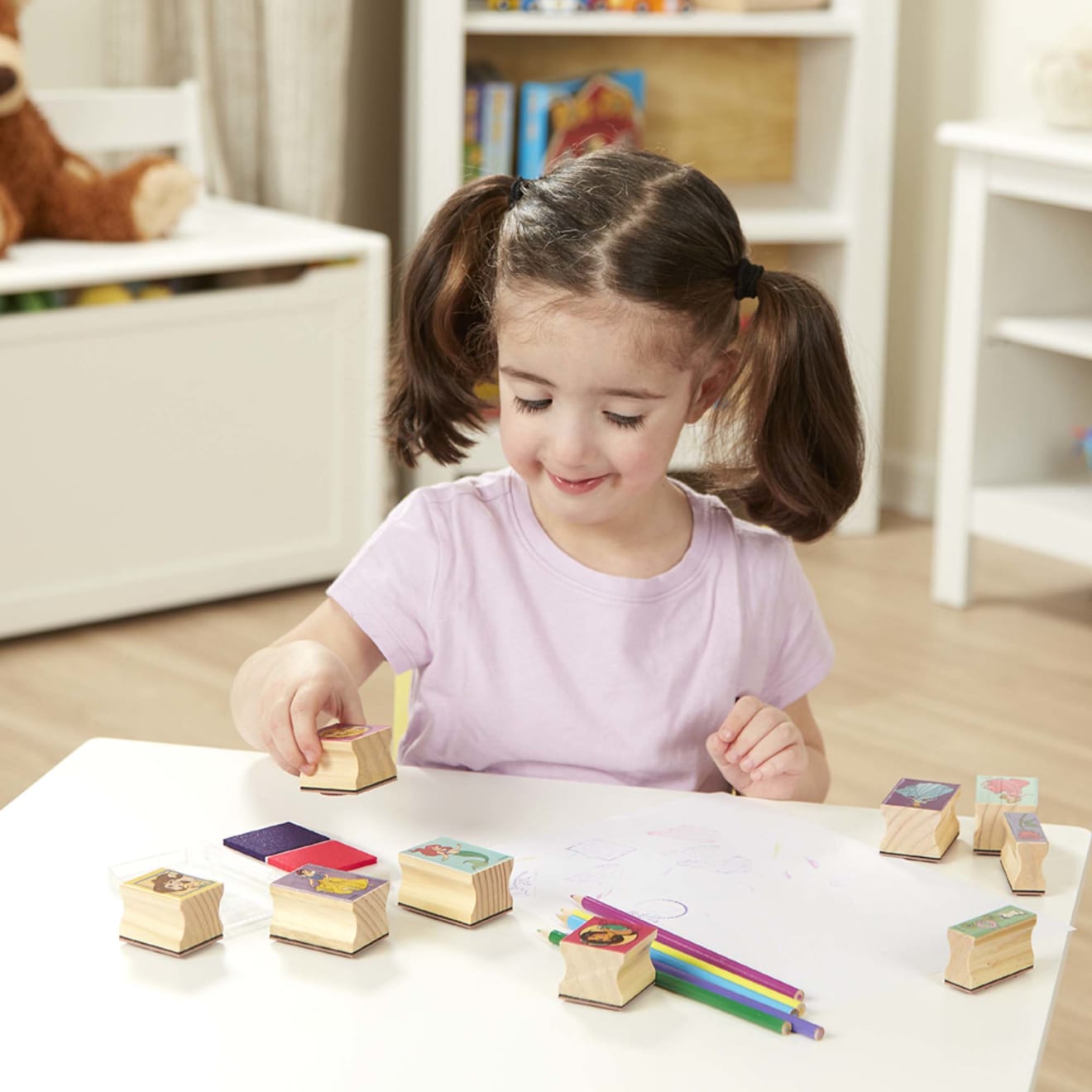 Melissa & Doug Disney Princess Wooden Stamp Set - Image 6