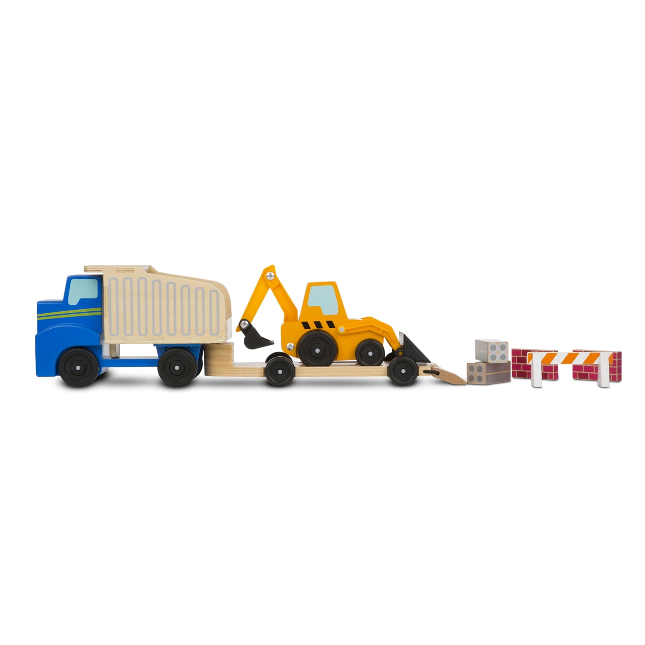 Melissa & Doug Classic Toy Dump Truck & Loader - Image 4