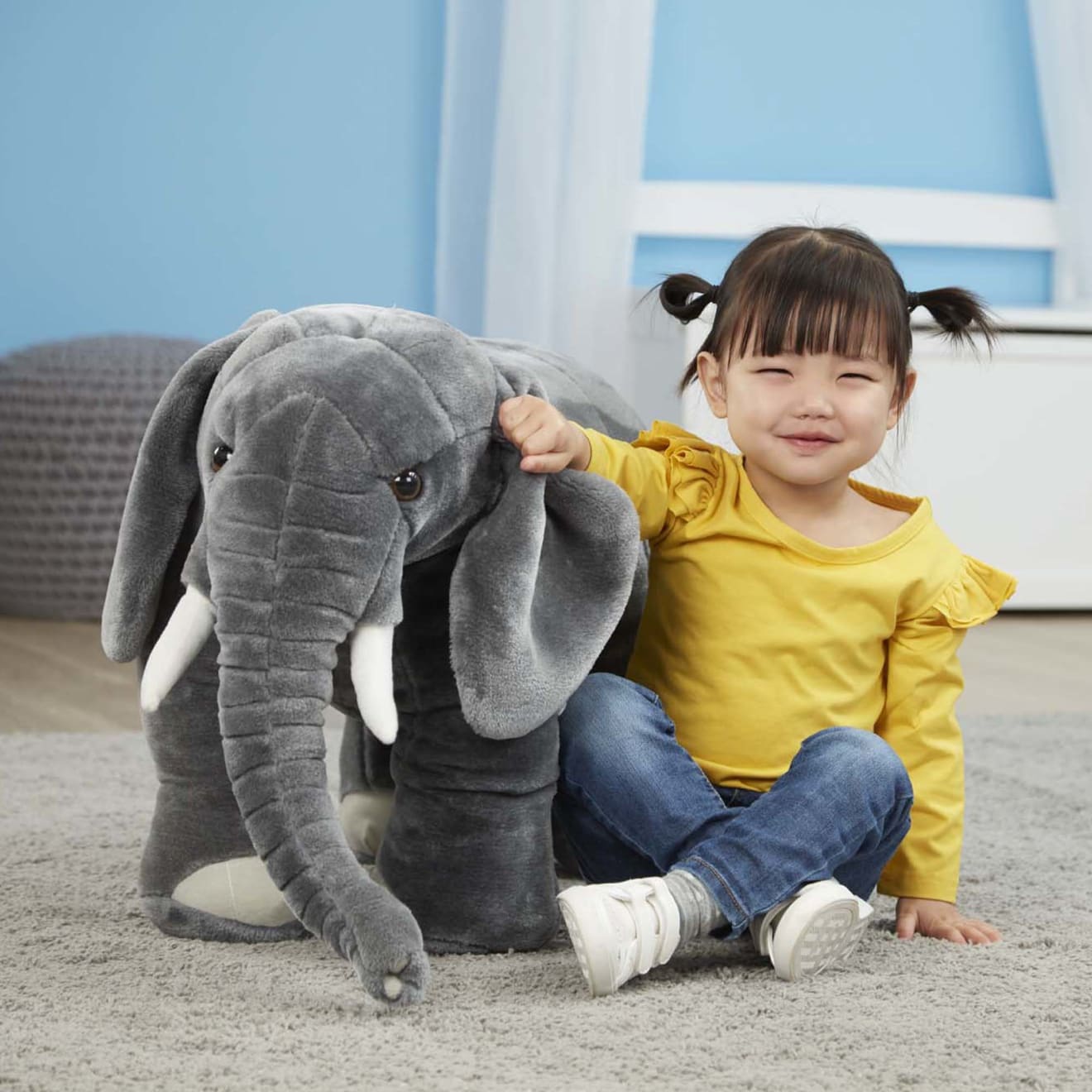 Melissa & Doug Elephant Giant Stuffed Animal - Image 2