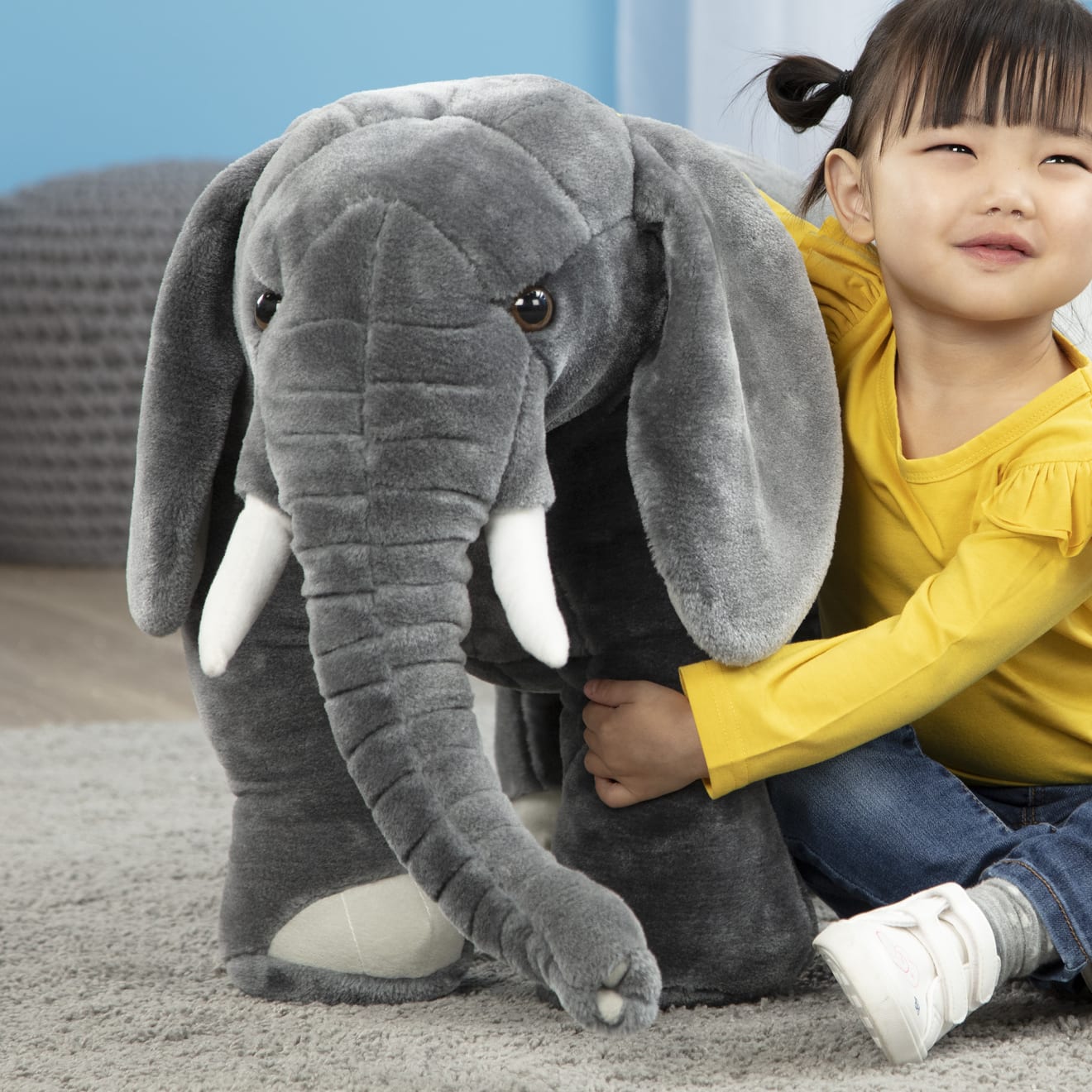 Melissa & Doug Elephant Giant Stuffed Animal - Image 6