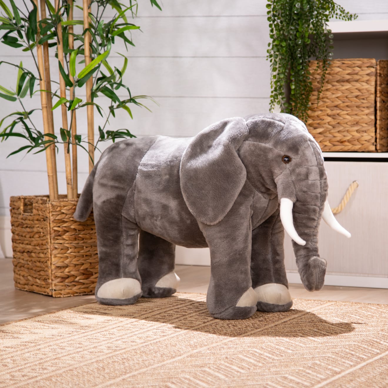 Melissa & Doug Elephant Giant Stuffed Animal - Image 9