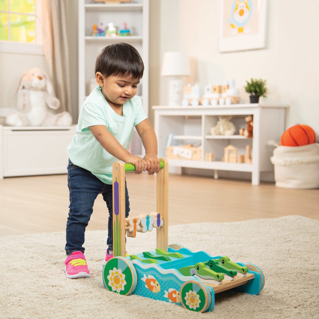 Melissa & Doug First Play Chomp & Clack Alligator Push Toy - Image 8