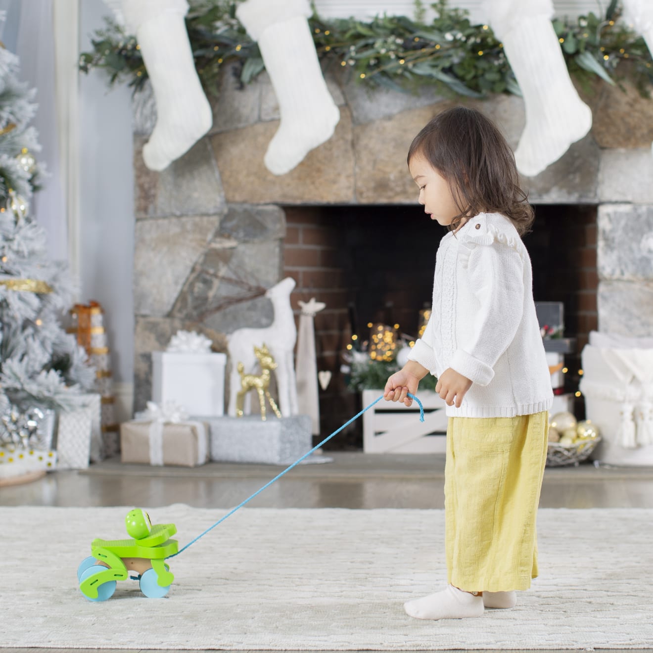 Melissa & Doug First Play Frolicking Frog Wooden Pull Toy - Image 5