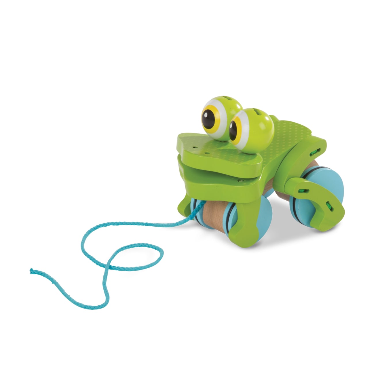 Melissa & Doug First Play Frolicking Frog Wooden Pull Toy - Image 9
