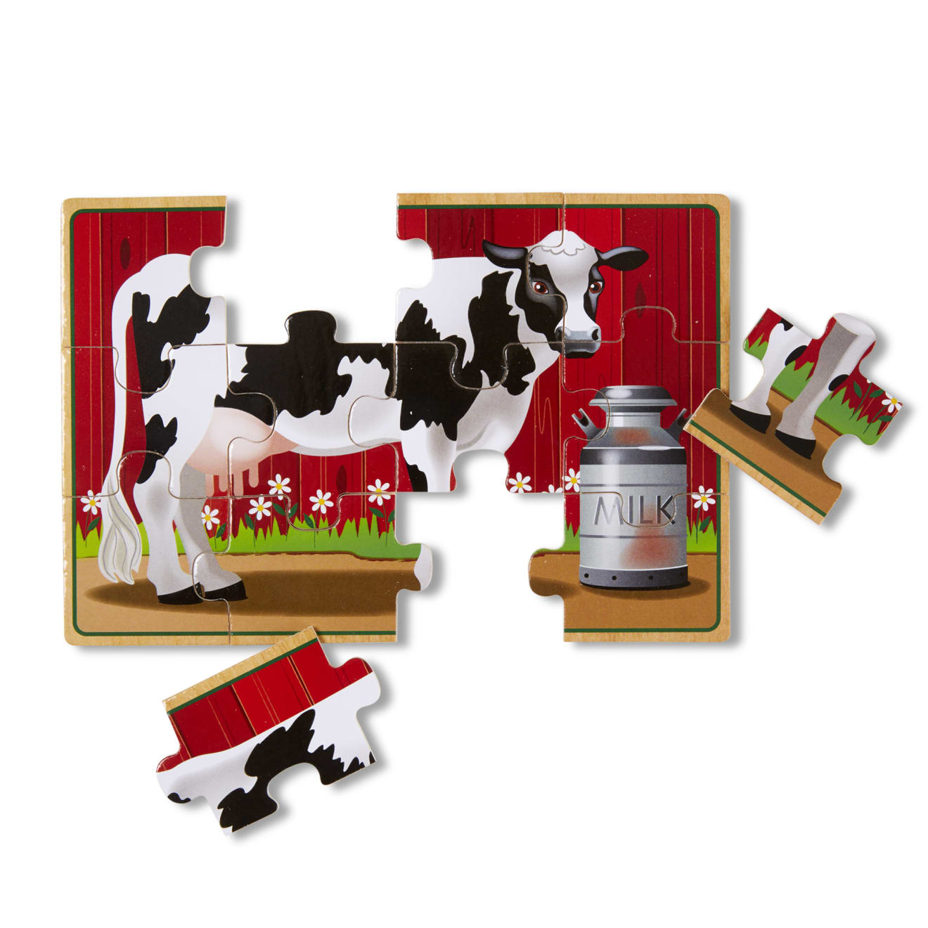 Melissa & Doug Farm Animals Jigsaw Puzzles in a Box - Image 5