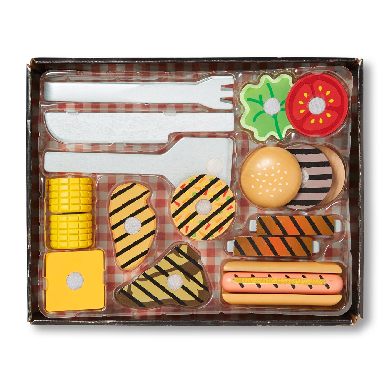 Melissa & Doug Wooden Grill & Serve BBQ Set - Image 4