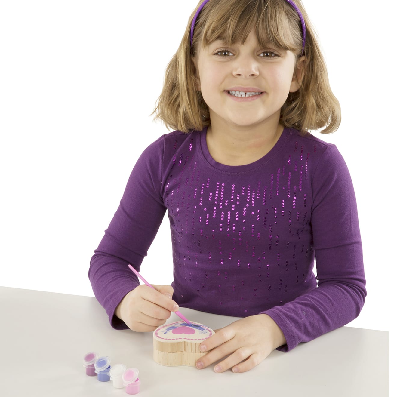 Melissa & Doug Created by Me! Heart Box Wooden Craft Kit - Image 8