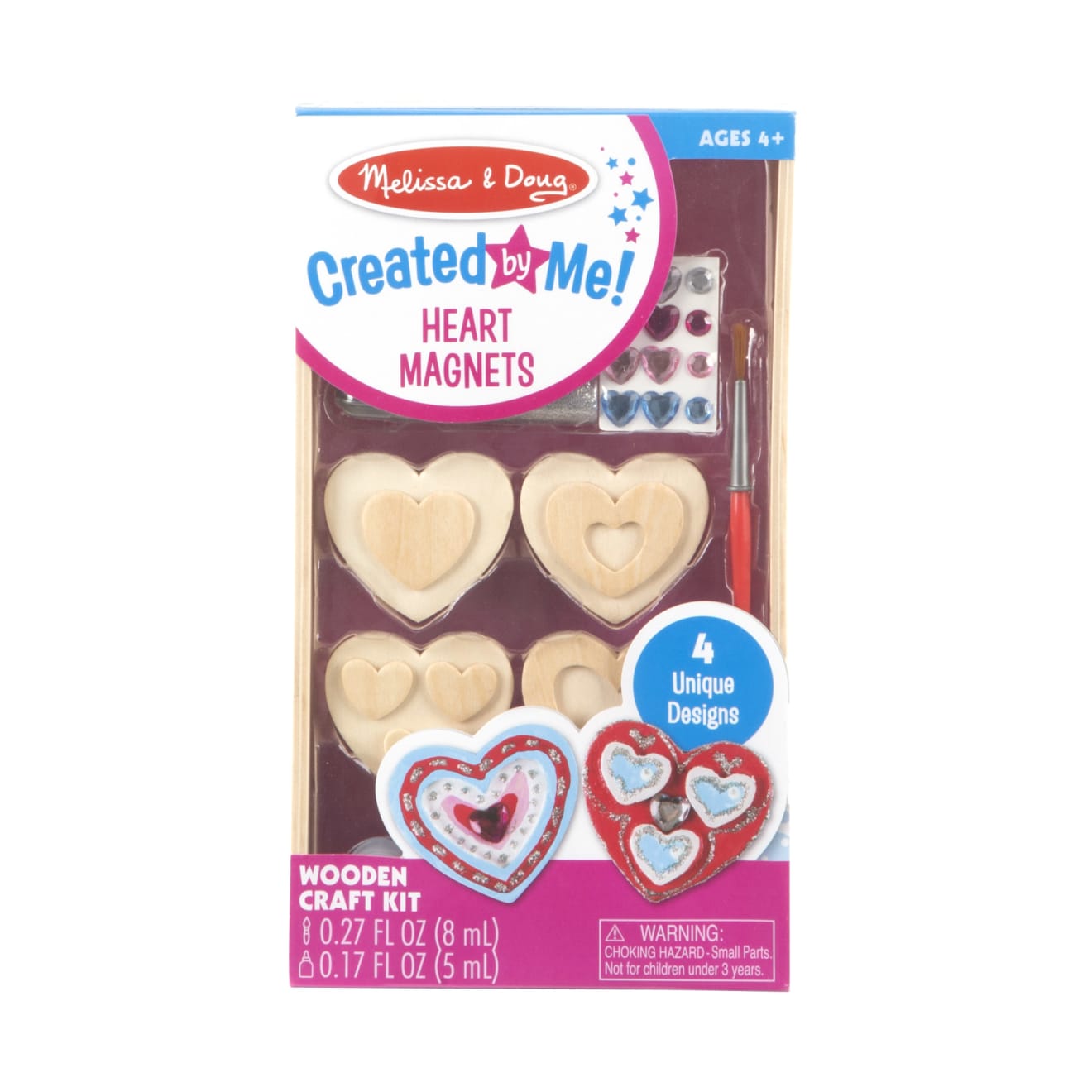Melissa & Doug Created by Me! Heart Magnets Wooden Craft Kit