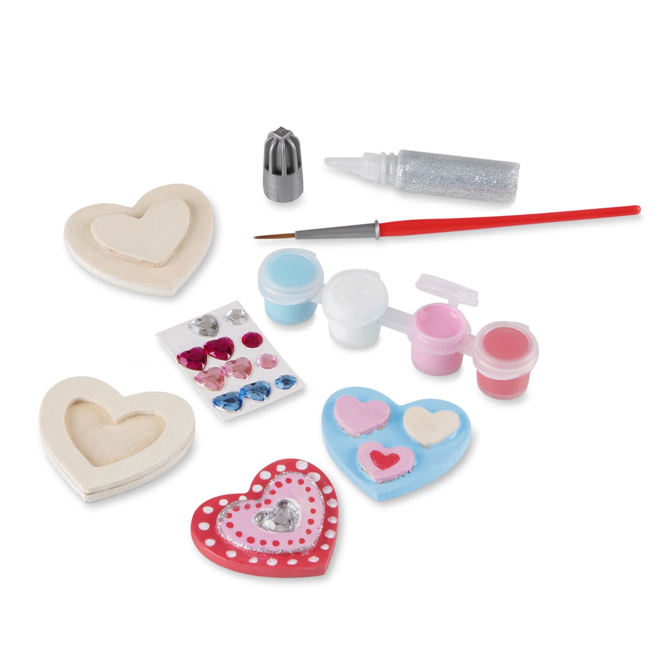 Melissa & Doug Created by Me! Heart Magnets Wooden Craft Kit - Image 4