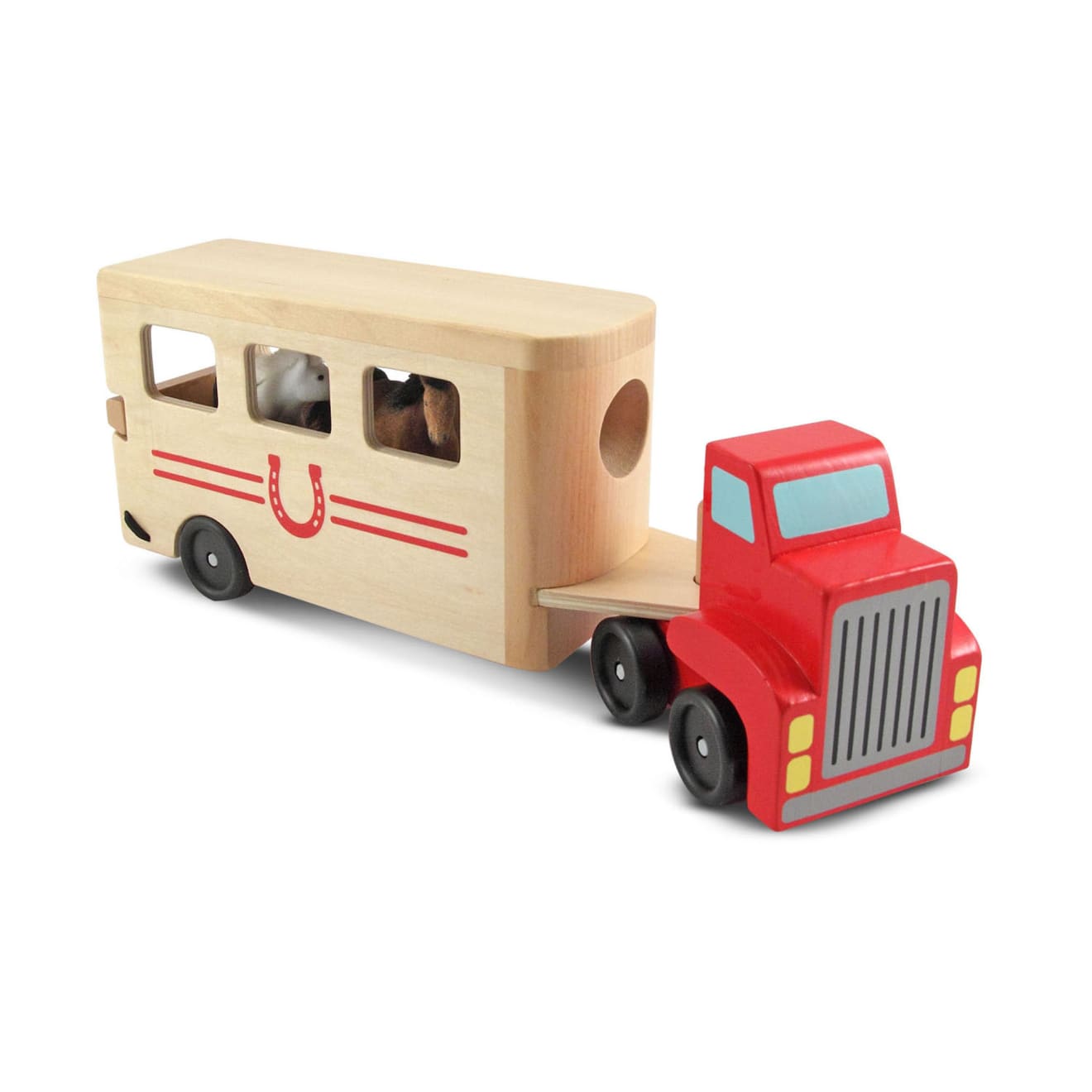 Melissa & Doug Horse Carrier Wooden Vehicles Play Set - Image 9