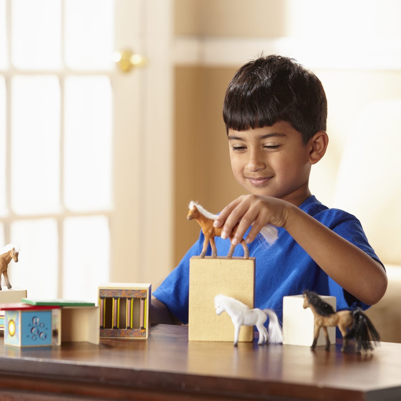 Melissa & Doug Horse Carrier Wooden Vehicles Play Set - Image 5