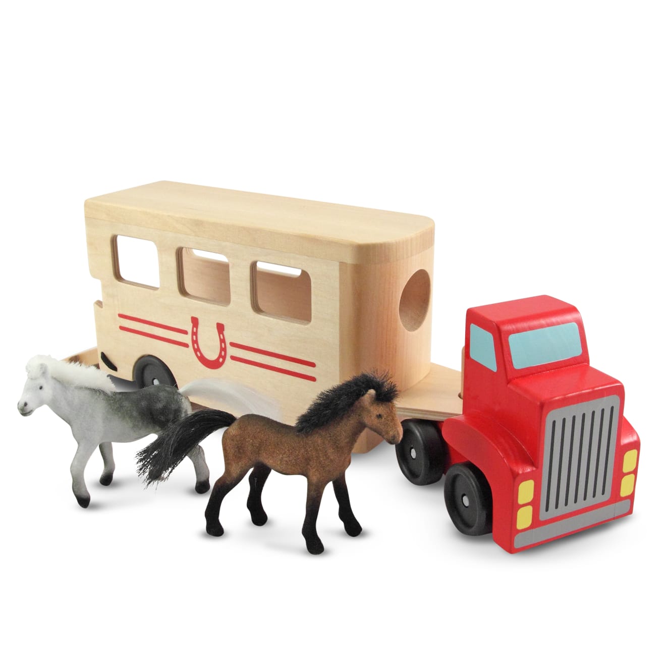 Melissa & Doug Horse Carrier Wooden Vehicles Play Set - Image 4
