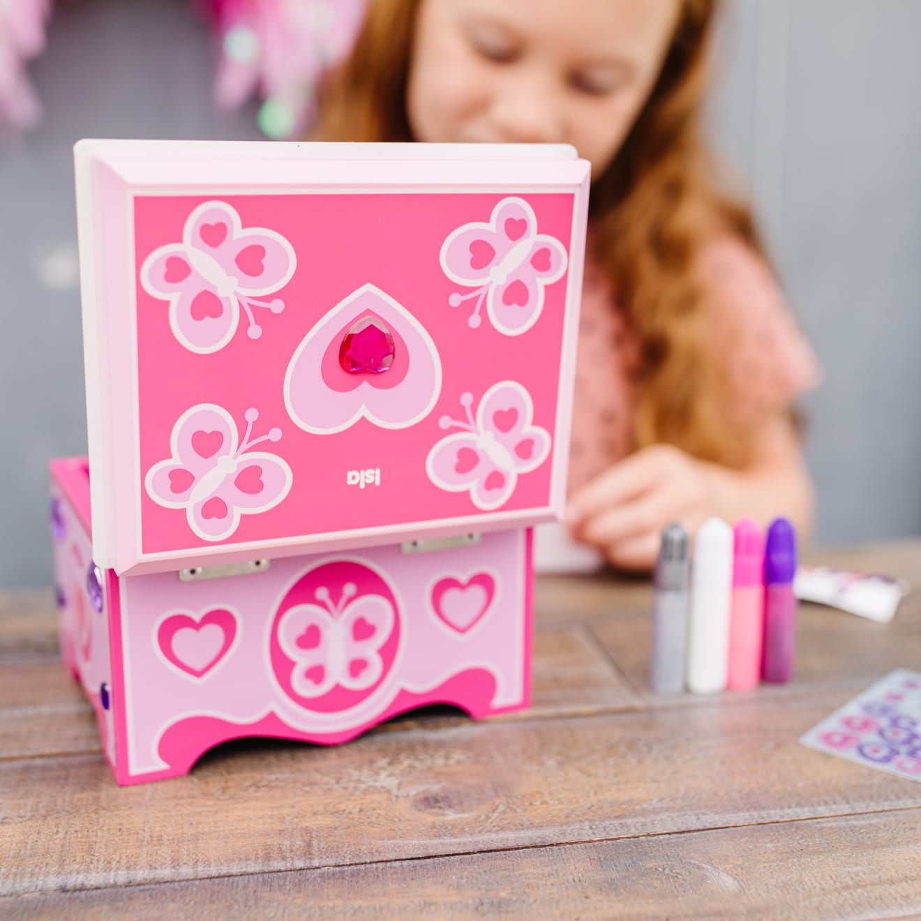 Melissa & Doug Created by Me! Jewelry Box Wooden Craft Kit - Image 5