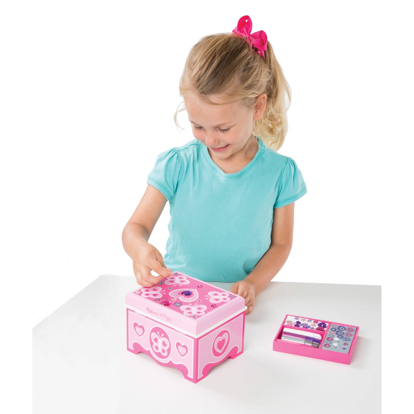Melissa & Doug Created by Me! Jewelry Box Wooden Craft Kit - Image 8
