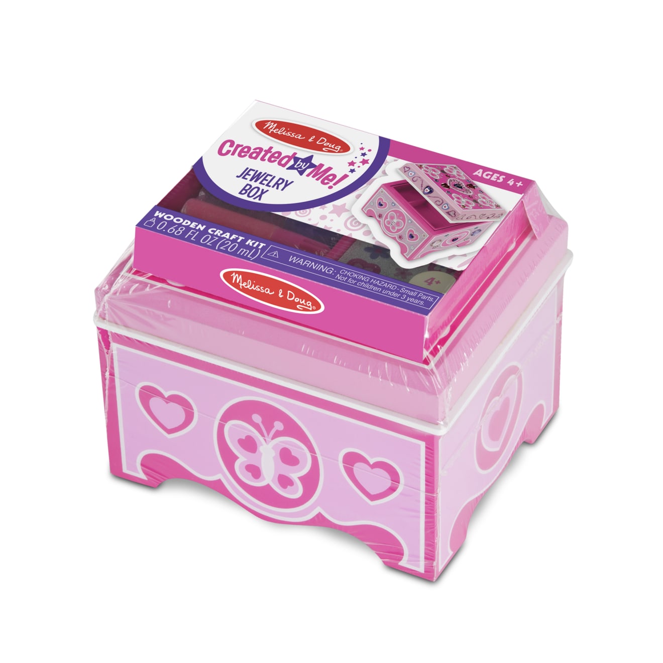 Melissa & Doug Created by Me! Jewelry Box Wooden Craft Kit - Image 3