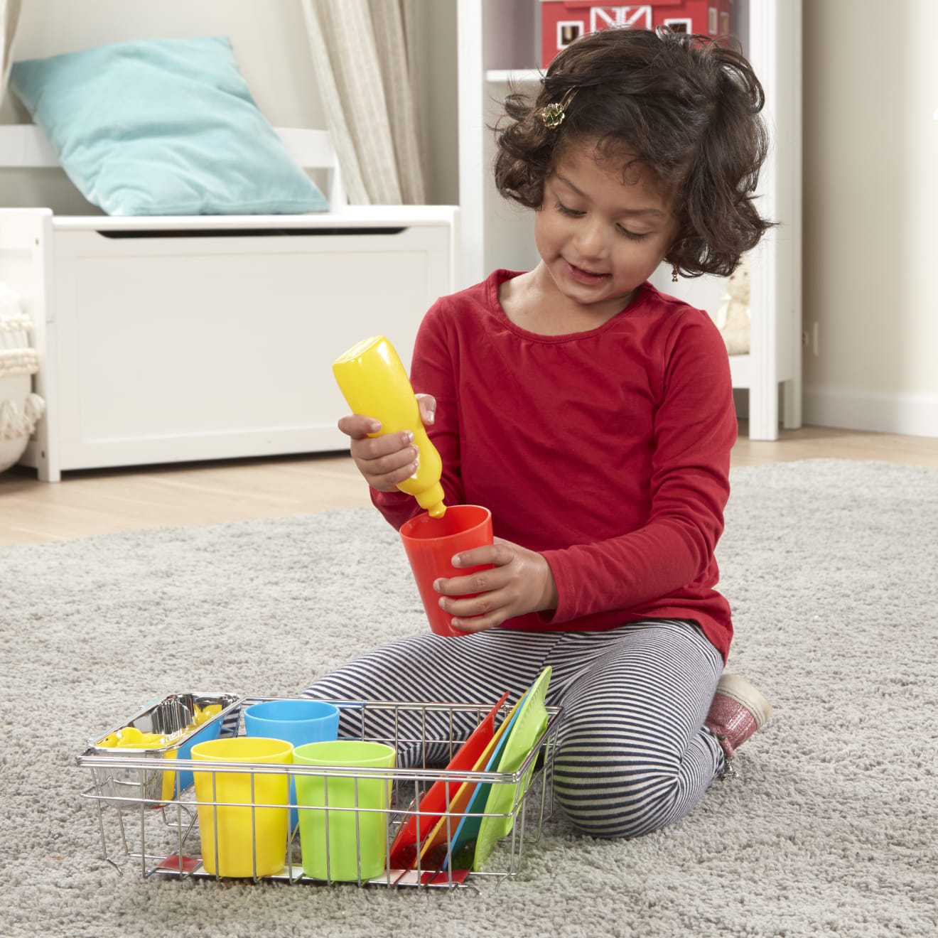 Melissa & Doug Let's Play House! Wash & Dry Dish Set - Image 5