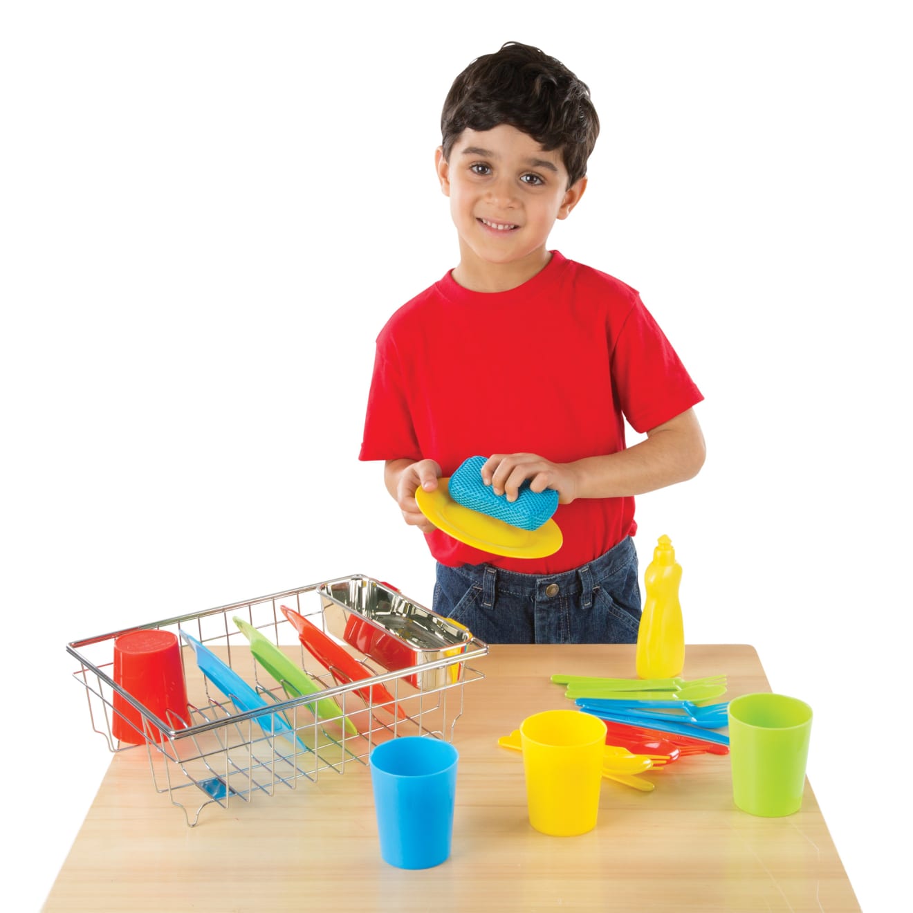 Melissa & Doug Let's Play House! Wash & Dry Dish Set - Image 8