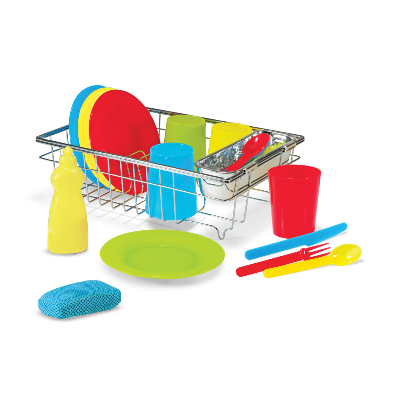 Melissa & Doug Let's Play House! Wash & Dry Dish Set - Image 9