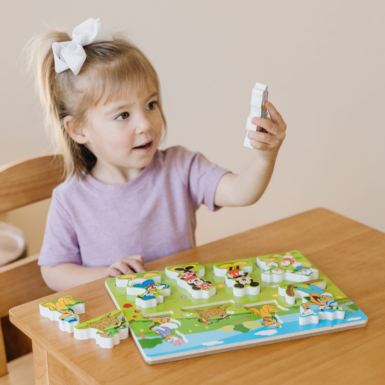 Melissa & Doug Disney Mickey Mouse Wooden Chunky Puzzle - Image 6