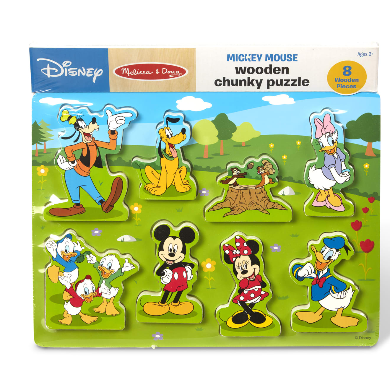Melissa & Doug Disney Mickey Mouse Wooden Chunky Puzzle - Image 3