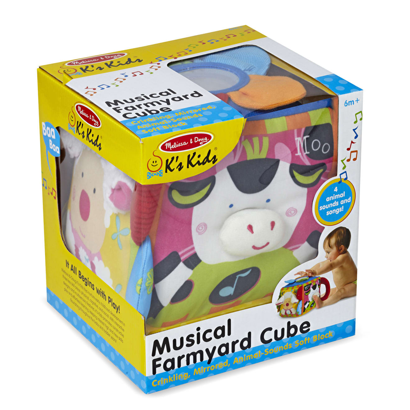 Melissa & Doug K??s Kids Musical Farmyard Cube Learning Toy - Image 3