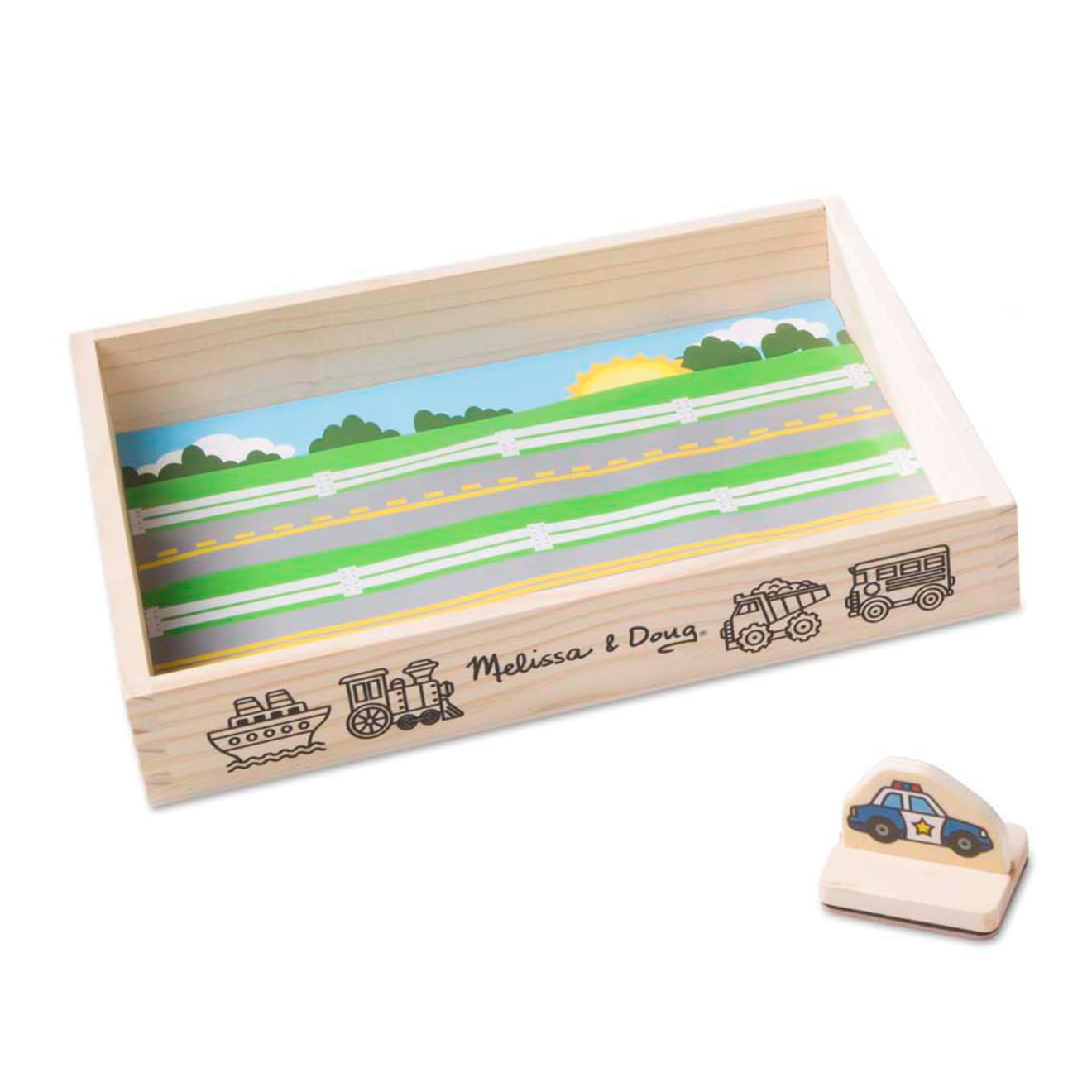 Melissa & Doug My First Wooden Stamp Set - Vehicles - Image 4