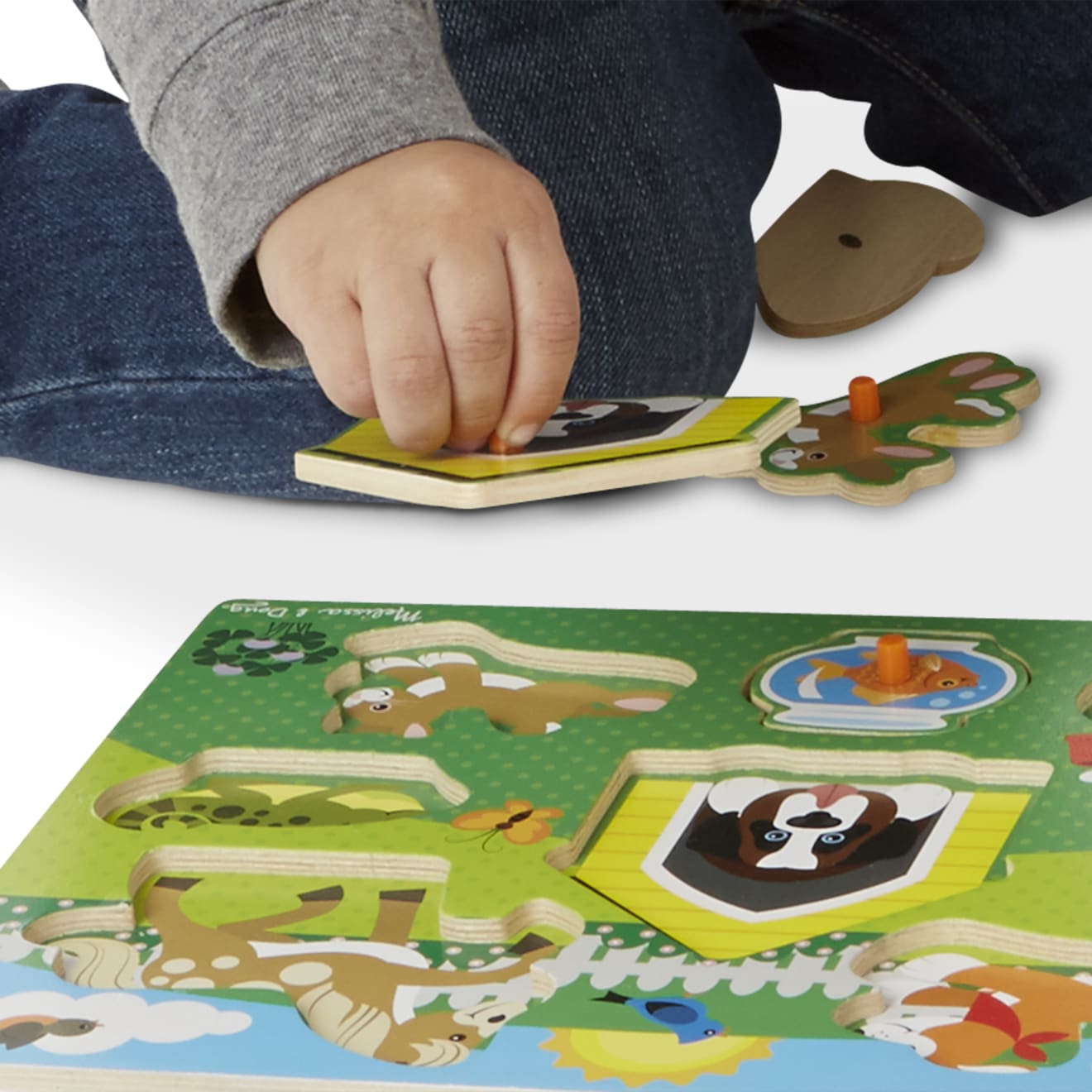Melissa & Doug Pets Peg Puzzle - 8 Pieces - Image 2
