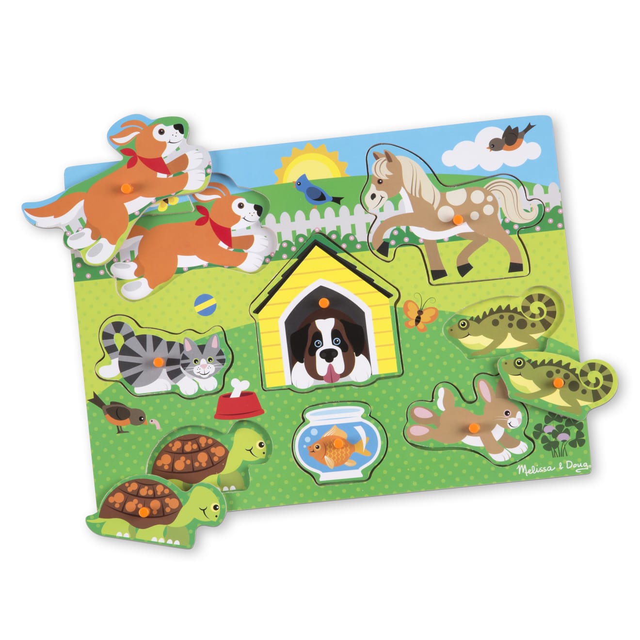 Melissa & Doug Pets Peg Puzzle - 8 Pieces - Image 4