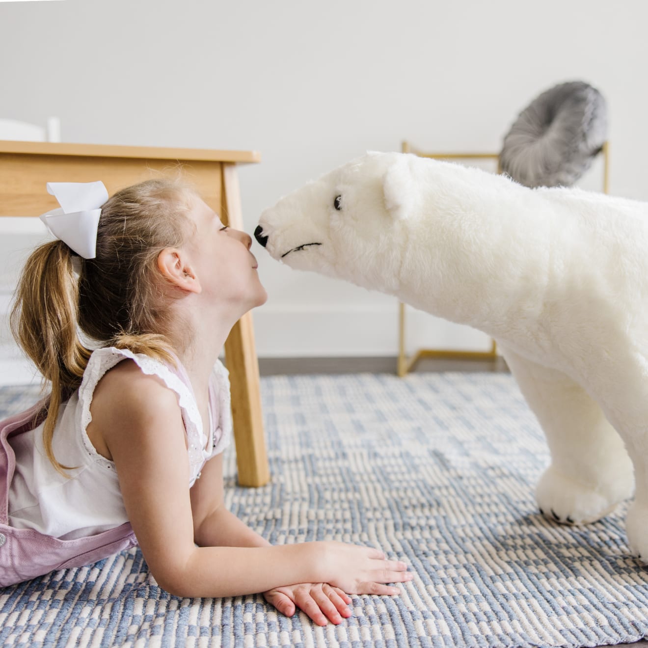 Melissa & Doug Giant Stuffed Animal Polar Bear - Image 2