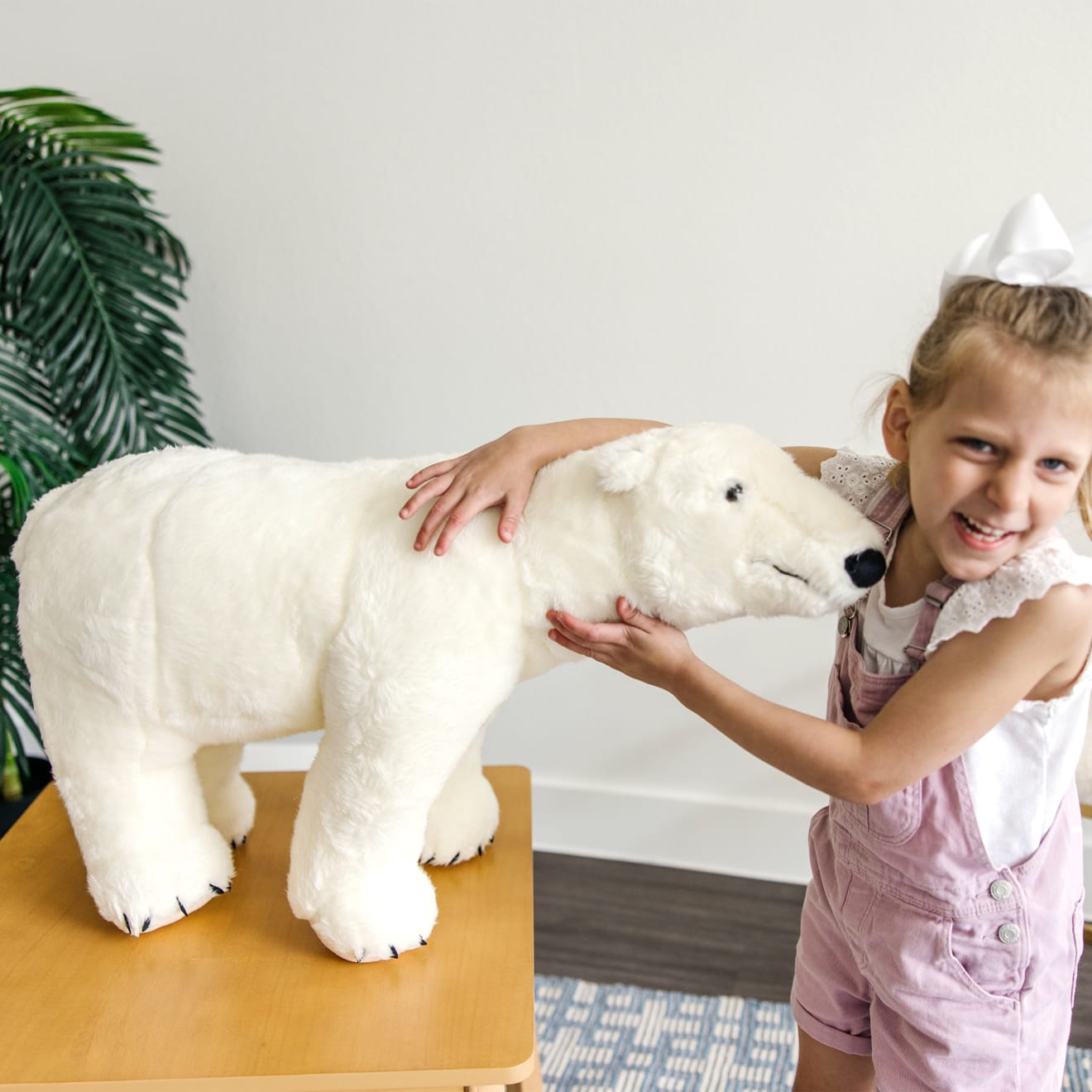 Melissa & Doug Giant Stuffed Animal Polar Bear - Image 6