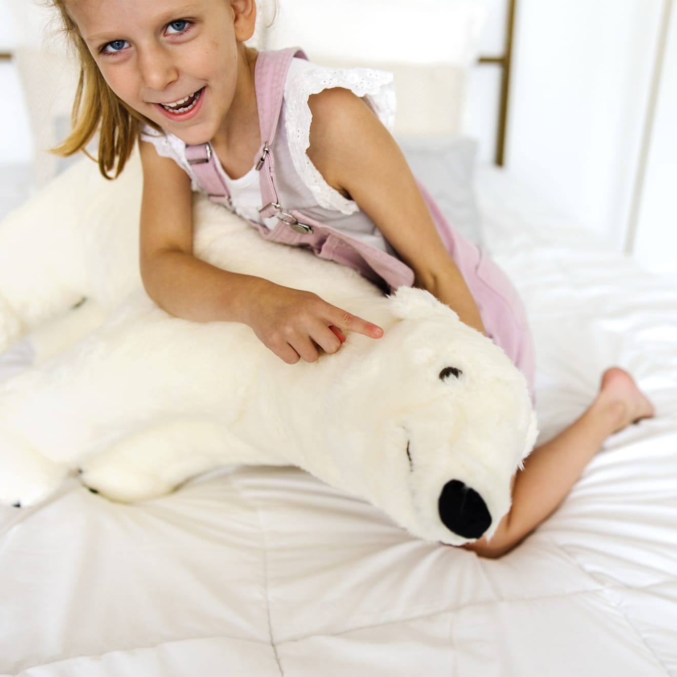 Melissa & Doug Giant Stuffed Animal Polar Bear - Image 7