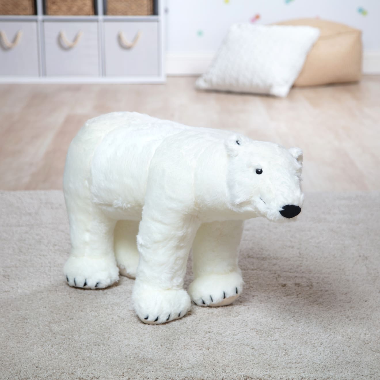 Melissa & Doug Giant Stuffed Animal Polar Bear - Image 9