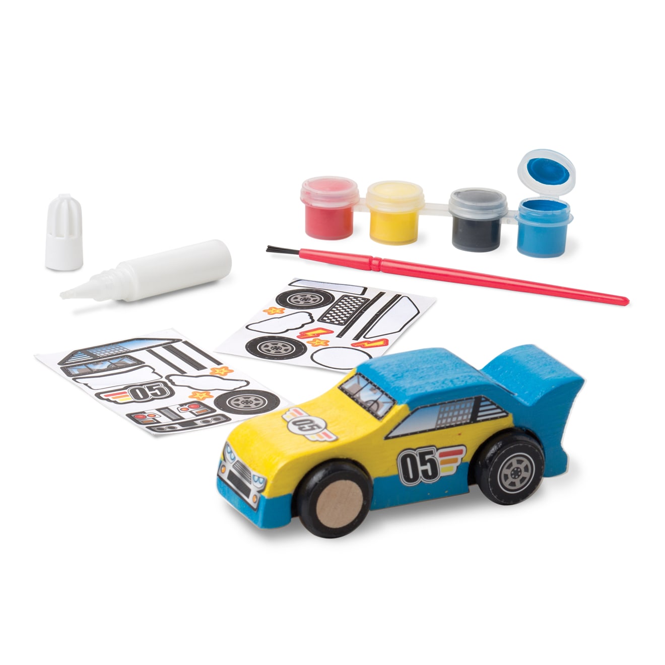 Melissa & Doug Created by Me! Race Car Wooden Craft Kit - Image 3