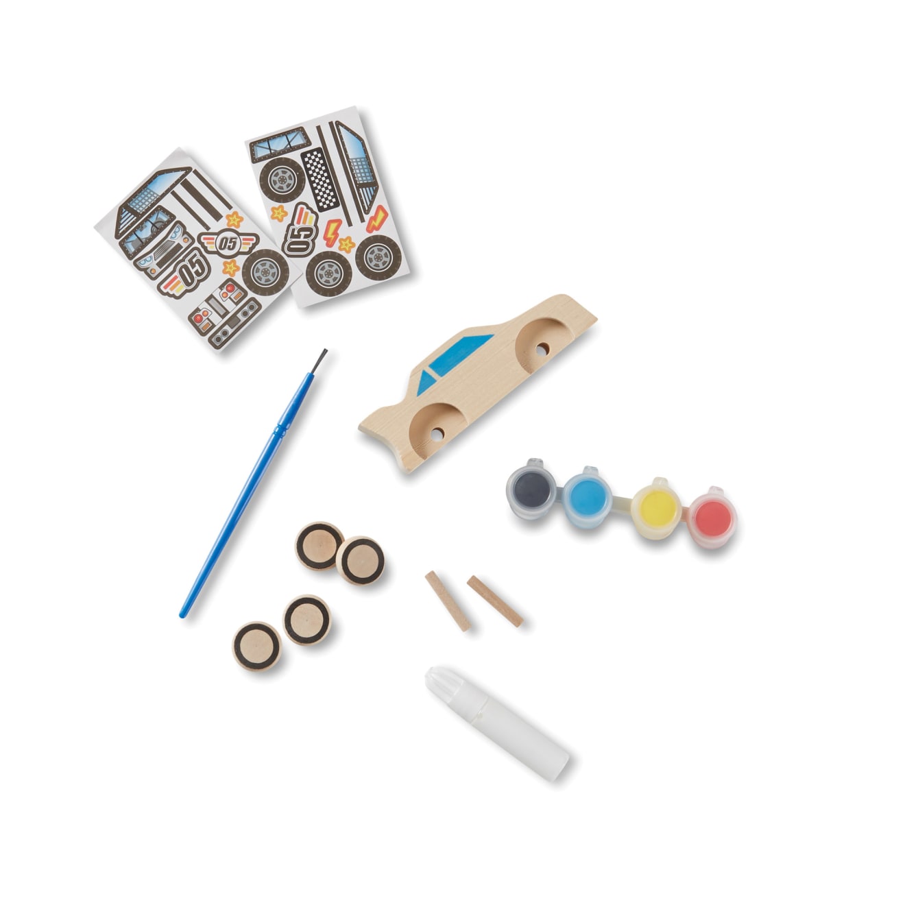 Melissa & Doug Created by Me! Race Car Wooden Craft Kit - Image 4