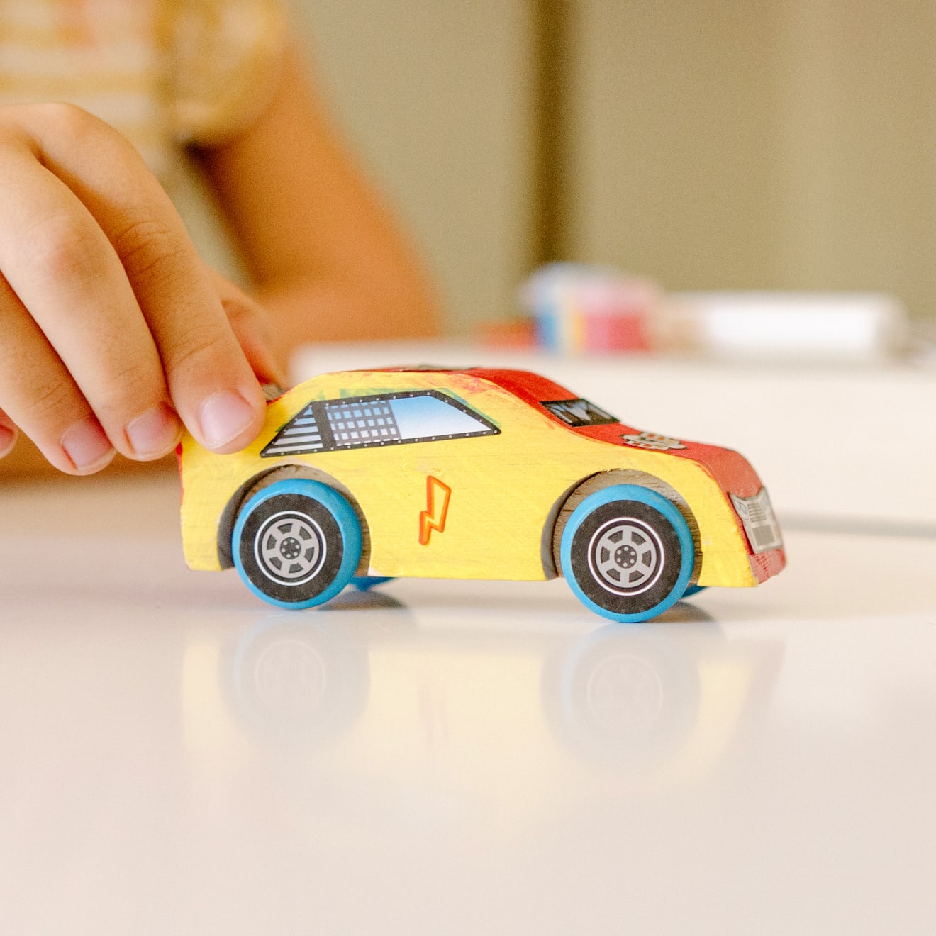 Melissa & Doug Created by Me! Race Car Wooden Craft Kit - Image 7