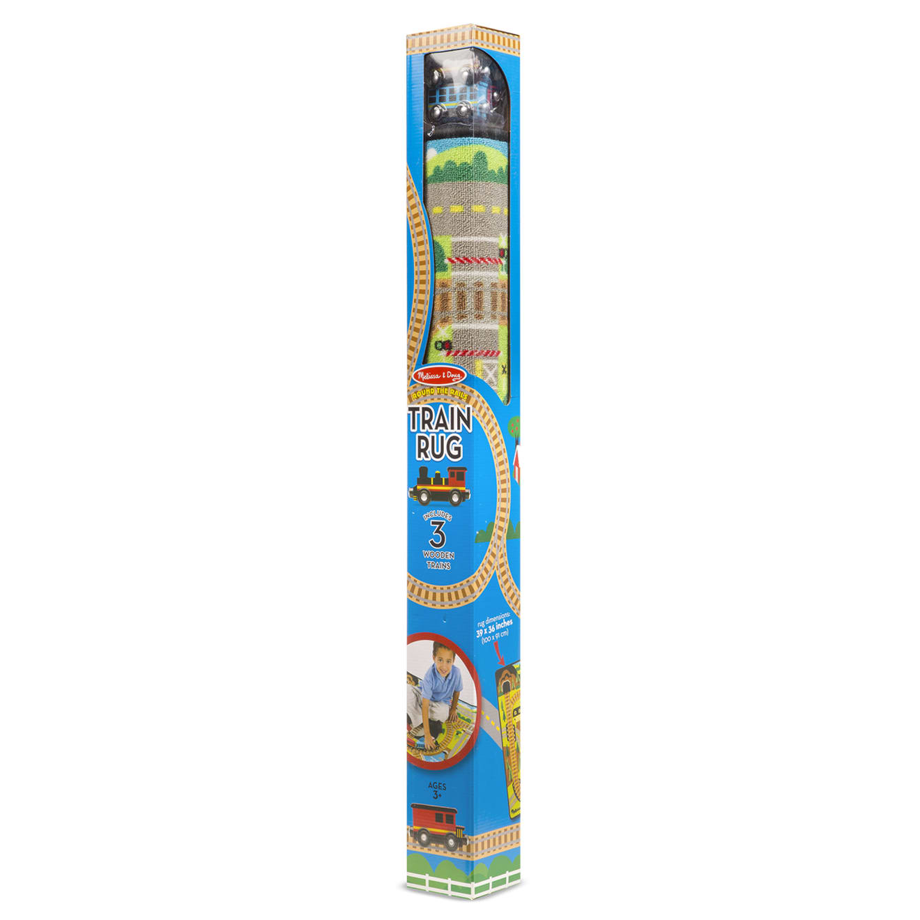 Melissa & Doug Round the Rails Train Rug - Image 3